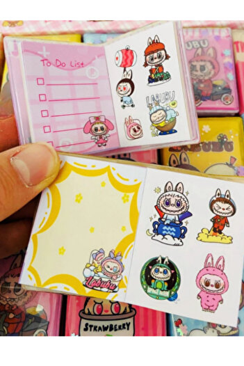 BalonKasaba Labubu kawai 1 piece mini water sticker notebook labubu notebook
