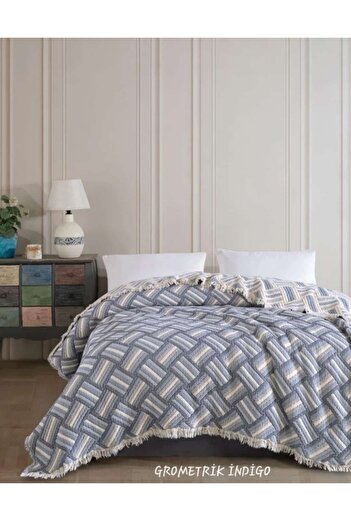 Ceyizza Muslin Fiber Filled Bedspread (Quilt) - 230X250Cm