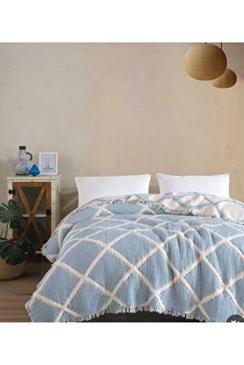 Ceyizza Muslin Fiber Filled Bedspread (Quilt) - 230X250Cm