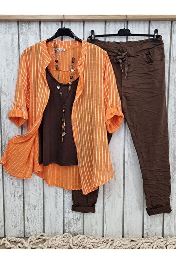 pudubutik Lycra Italian Trousers Brown
