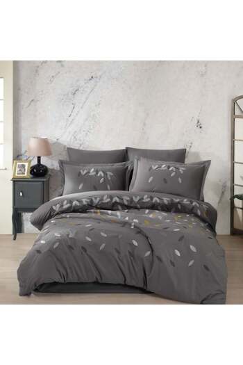 kapsulavm Double Poplin Premium Embroidered Nev Lidia Gray