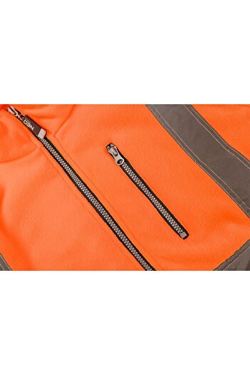NEO Work jacket, reflective, polar fleece, orange, Visibility model, size M/50,