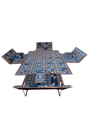 Cady One 5-piece ground mat, 200*300 cm, for 9 people, with 4 floor chairs and a cushion