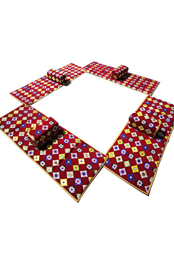 Cady One 8-piece foldable ground mat, 200*90 cm, for 8 people, with 4 mattresses and 4 mattresses