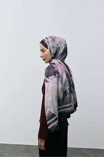 Modakaşmir Abstract Pattern Cotton Shawl