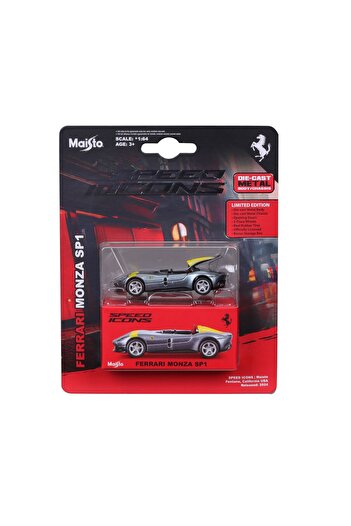 Maisto SPEED ICONS FERRARI MONZA SP1 DIECAST CAR GREY 1 TO 64 SCALE