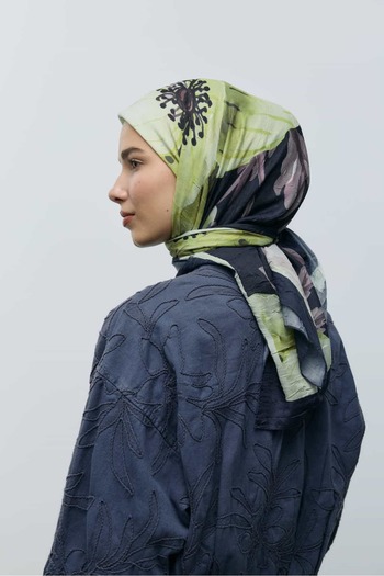 Modakaşmir Roselith Pattern Bamboo Scarf