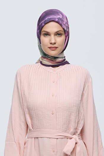 Modakaşmir Rosa Pattern Bamboo Scarf