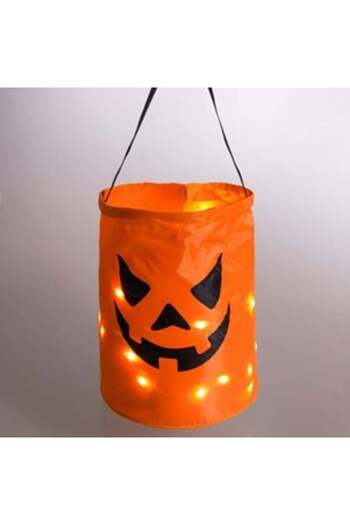 OEM Trick or Treat Bucket Bag with LED Ø20 x 24 cm