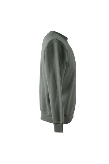 trender O Neck 3 Thread Raised Open Green Men's Sweatshirt 5012