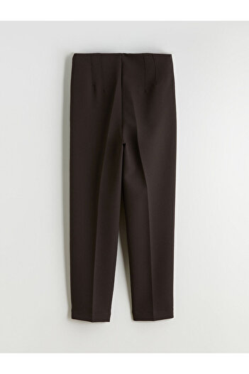 LC Waikiki Brown High Waist Slim Fit Women's Trousers