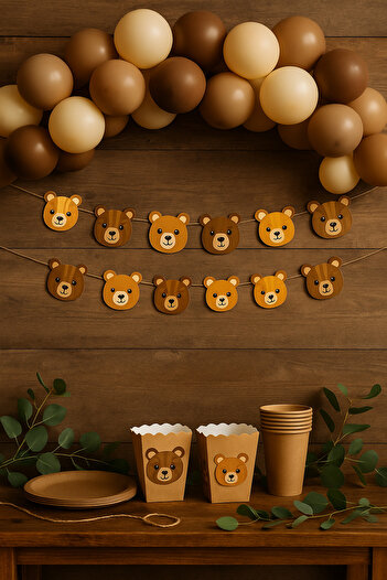 Partifabrik Teddy Bear Brown Teddy Wall Birthday Ornament