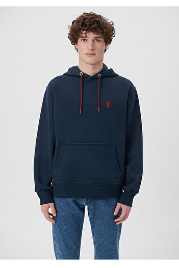 Mavi Logo Embroidered Hooded Loose Fit Sweatshirt