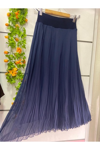 edu collection Chiffon Bohemian A-Line Skirt with Lining