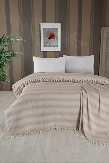 home otanticca Double Natural Hand-Tied Pique Beige