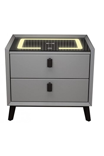 victiny Smart Nightstand, Wireless Charging, LED Lighting, 2 Speakers, Future Smart Nightstand