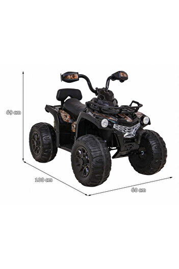 NOVOKIDS NOVOKIDS™ Madness Quad PRO Battery-Powered Electric ATV for Kids, Black