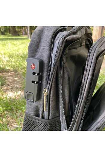 Madette Line Unisex Smart Backpack, UltraLight, Waterproof with USB Port