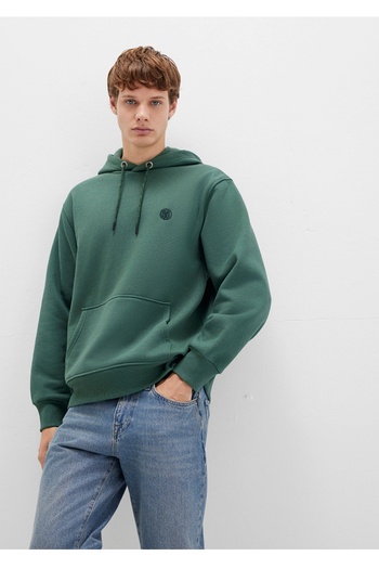 Mavi Logo Embroidered Hooded Loose Fit Sweatshirt