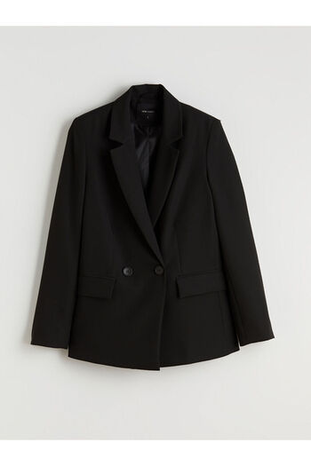 LC Waikiki Black Crepe Women's Blazer Jacket