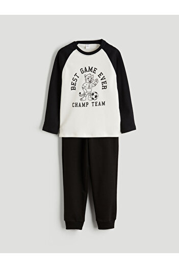 LC Waikiki Lcw Boys' Crew Neck T-Shirt and Sweatpants