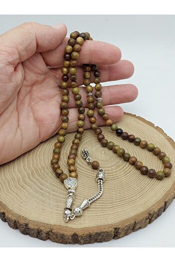 Yasamtohumu Green Sandalwood 99-Bead Rosary 6mm (56912)