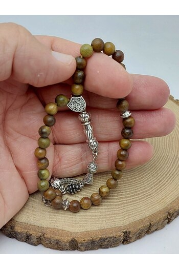 Yasamtohumu Green Sandalwood 33-Bead Prayer Beads 6mm (56912)