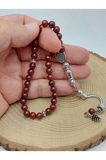 Yasamtohumu Red Agarwood 33-Bead Rosary 6mm (56914)