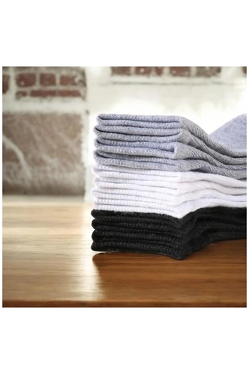 MAB 24 Pairs of Unisex Cotton Booties Socks