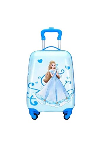 OEM Cabin Trolley for Children Blue Princess, 46 x 30 x 20 CM, TR-00106, Ice Blue Color