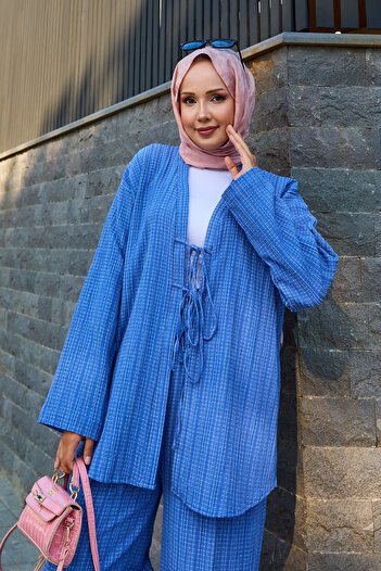 EBRUTESETTÜR Kimono Double Set with Tie-Up Detail on the Front