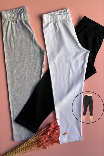 VicTroy Capri Boy, 2-Piece Skirt-Pants Bottom, Women's Basic Capri Leggings