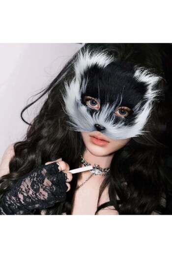 Generic Halloween Women's half-face Fox masks for Dressing up and Costume, Masked ball, Birthday party game,