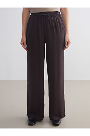LC Waikiki Wide Leg Women's Trousers with Elastic Waist