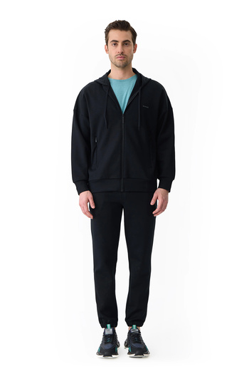 Isaora Relaxed Fit Cotton Hooded Zippered Sweat Men's Sweat Isr81140