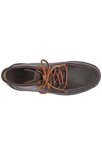 Sebago Men's Dark Brown Sneaker with Rubber Sole and Leather Surface, Stylish and Suitable for Daily Use 76116