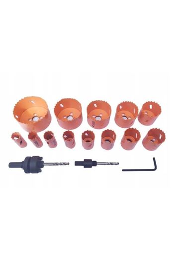 richmann exclusive Bimetal core bits for drilling wood, metal, set of 16 pieces, 19-76 mm,