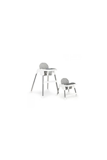 Ecotoys Scaun înalt 2 în 1 cu tapițerie HC-135C Alb