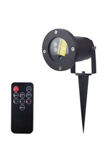 Mercaton Laser Projector with Remote Control, 6 Lighting Modes, Red and Green Colors, 220V, IP 44, 8.5 x 4 cm