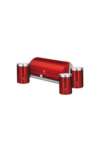 Berlinger Haus Bread Box and 3 Containers, Burgundy Collection, Berlinger Haus, BH 6729