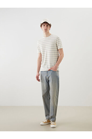 LC Waikiki Peak New Season Crew Neck Striped Men's T-Shirt