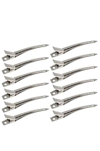 Choice1 12 Pieces Silver Metal Hair Clip Set
