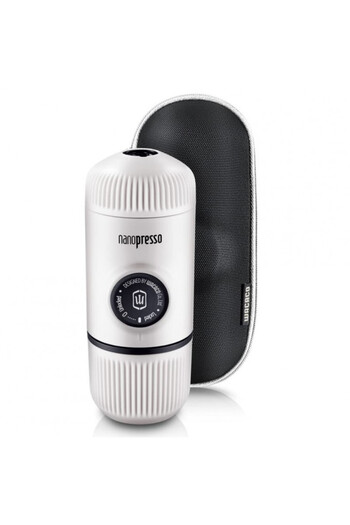 Wacaco Portable espresso machine Nanopresso Chill White, 18bar, 80ml, Ground, Case,No charging,White