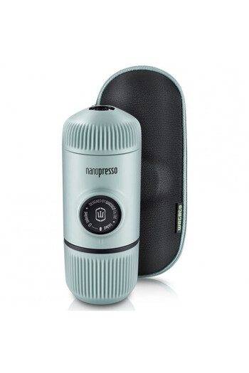 Wacaco Portable espresso machine Nanopresso Arctic Blue, 18bar, 80 ml, Ground, Case, Arctic blue