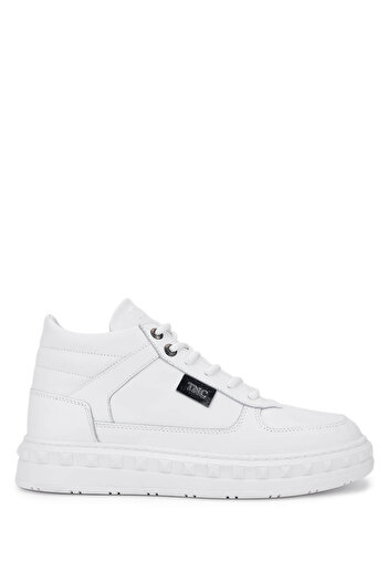 Tamer Tanca Men's Genuine Leather White Sneakers & Sports Boots