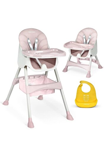 Ricokids Baby dining chair, 3in1, 5-point safety belt, non-slip feet, removable tray...