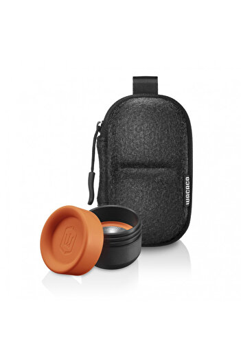Wacaco Set of 2 adapters for Minipresso GR2 espresso machine, 12 g, Protective case, Black/Orange
