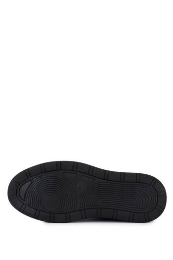 Tamer Tanca Erkek Hakiki Deri Siyah Deri Sneakers & Spor Bot