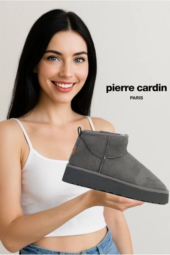 Pierre Cardin ® |   Pc High-Soled Women's Warm Boots Smoked