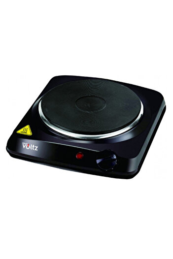 Voltz Electric hob Oliver OV51445N, 1500W, Cast iron plate, 185 mm, 6 levels, Black